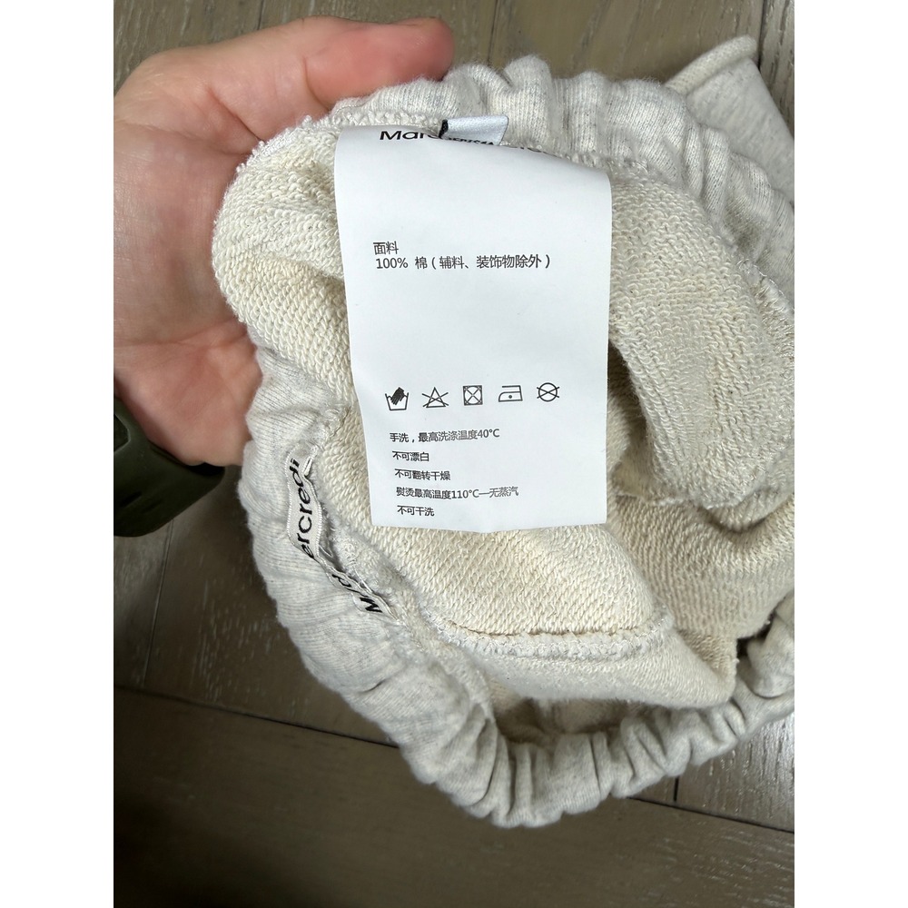 Mardi Mercredi Shorts Womens Small Gray Heather‎ Cotton French Terry Logo Sweat - Picture 13 of 14